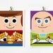 Toy Story - Woody and Buzz Lightyear 5x7 art prints set fo 2