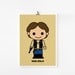 Cute Star wars art print 5 x 7 set of 6 (Set B)