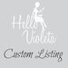 Custom Listing for Louise
