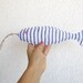 4 Fabric stuffed fish ornaments summer house décor nautical cute