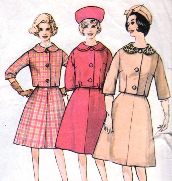 1960s Suit in Three Sizes Vintage Sewing Pattern - Simplicity 4136 Bust 34