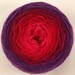 Fuschia, hand-dyed worsted weight lambswool reclaimed yarn