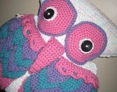 Handmade Crochet Soft Plush OWL Pillow - 17" tall