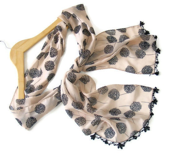 summer fashions,woman scarves,chiffon,beige,soft,nylon-free,handmade gift scarf, 2012 trends,for her,gifts,Traditional,unique