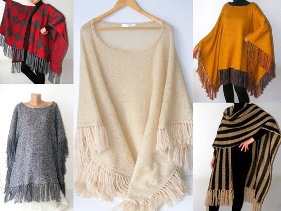 brown poncho,shawl,warm,soft,new trend,fashion accessories fall,spring,march trends,for her,tricot fabric,tassel,gift idea,line strip