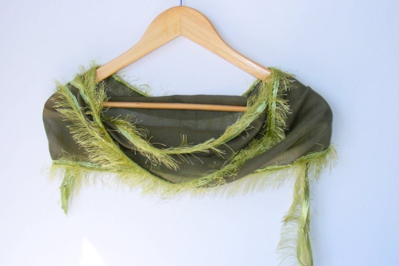 green scarf scarflette,women scarf,for her,fashion trend,cotton fabric,155cm 61.02'' ,soft,bandana,scarflette,by Seno
