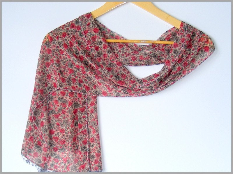 women chiffon scarves, floral,scarf, for woman, fashion accessory, gifts, for her