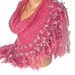 shawl, hand crocheted, women fashion, spring winter trends, rose, pink, gifts for her