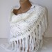 wedding shawl, women fashion accessory, white ,gift ideas, hand crocheted, 2013 women trends, warm ,for her