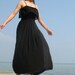 Freedom is My Life Maxi Dress ... Sexy Black Long Dress Summer Chiffon Sundress/ Formal Dress