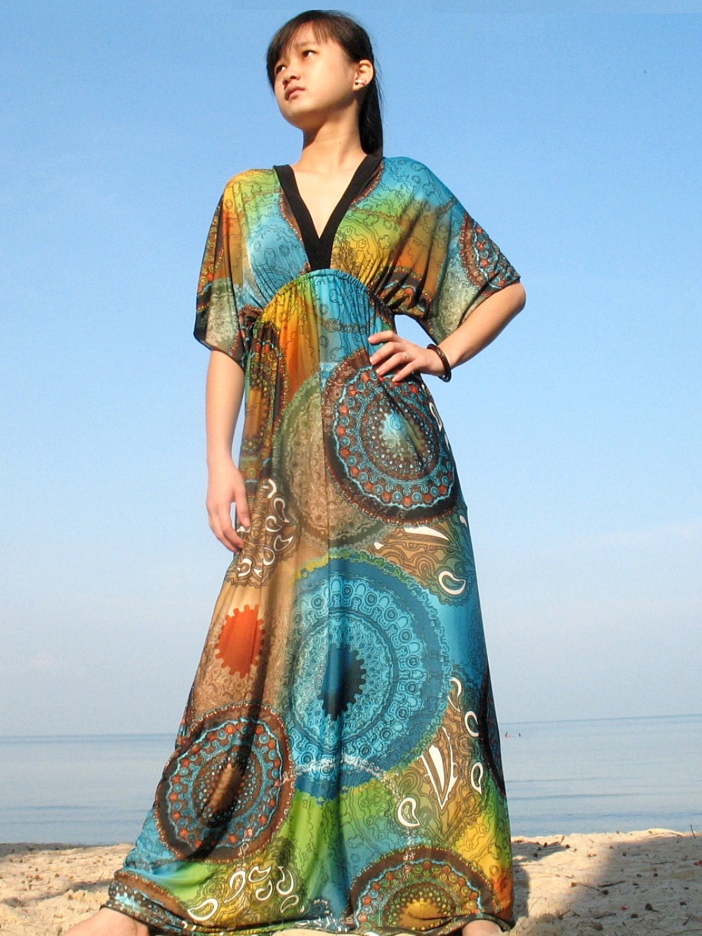 Moon Collection Long Dress Maxi Dress Women Deep V Evening Prom Dress Bridesmaid Dress