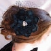Peacock Green Bridesmaid Fascinator Embroidered Flower Swarovski Crystals Wedding Accessory