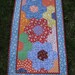 1930s Patchwork Quilted Table Runner - Grandmother's Flower Garden