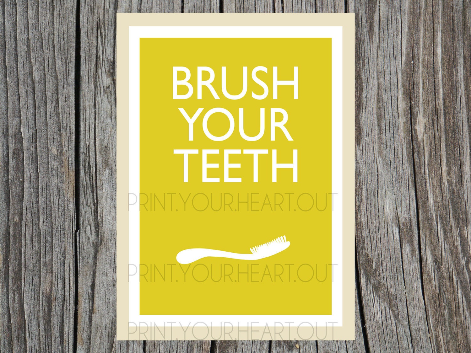 Printable Brush Your Teeth Bathroom Artwork Il_170x135
