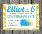 Roller Skating Birthday Party Invitation Printable Il_170x135