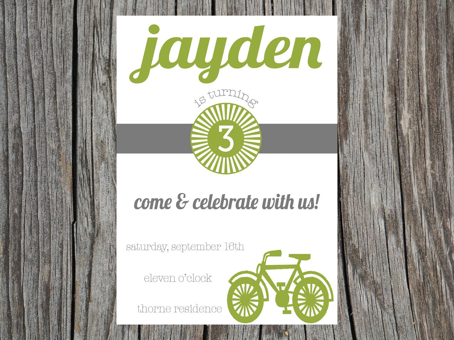 Printable Tricycle Bicyle Birthday Party Invitation Il_570xn