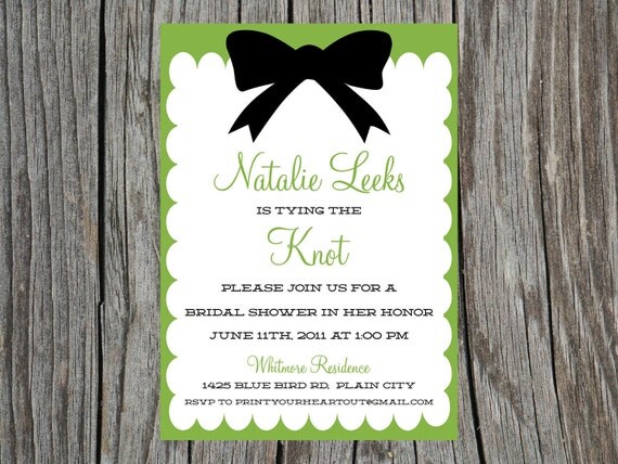 Printable Bridal Shower Invitations Tying the Knot Il_570xn