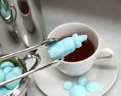 6 Dozen Tiffany Blue Baby Bottle Shaped Sugar Cubes for Baby Showers