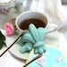Elegant Tiffany Blue Fleur De Lis Shaped Sugar Cubes 3 Dozen