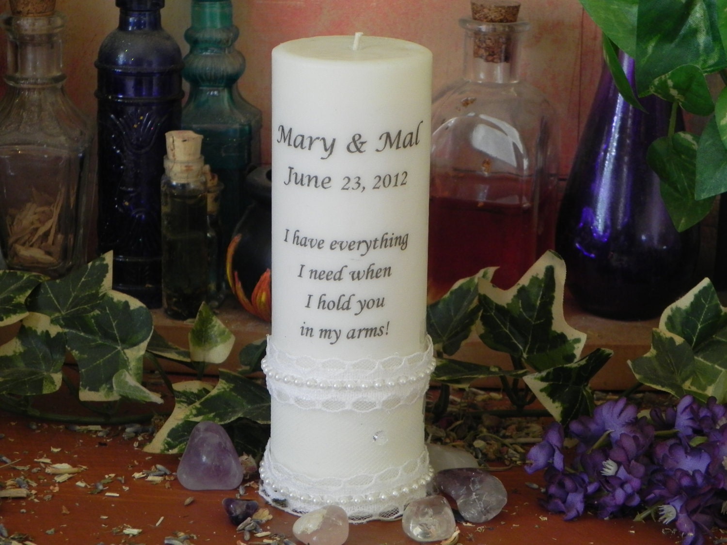 Handfasting Candle - marriage, wedding, handfasting, unity candle