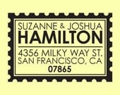 personalized custom wood handle address stamp - POSTAGE STAMP DESIGN