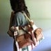 Aztec print oversized bag, heavy-weight fabric and leather, from our TRAVEL collection