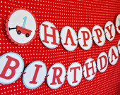Modern Red Wagon Happy Birthday Banner Il_170x135