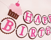 Cute as a Cupcake Happy Birthday Banner