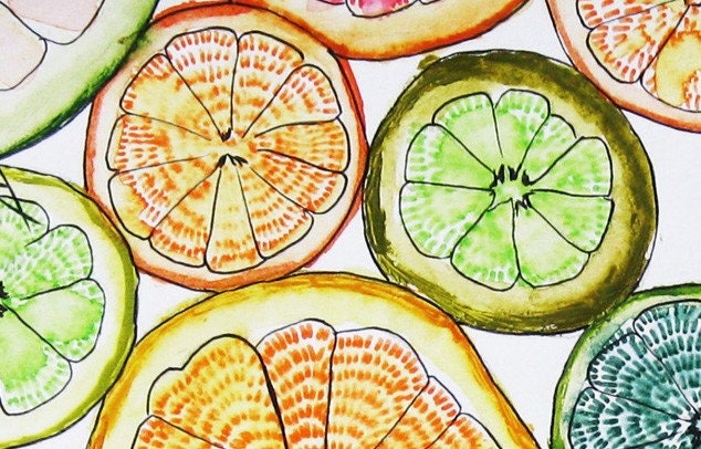 Reproduction Fine Art Print 8.5 x 11- Citrus