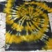 CLEARANCE SALE Tie dye 3 Toddler shirt spiraled in gold, banana yellow and black DISCOUNTED