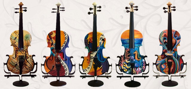 Custom Hand Painted Cello Musical Instruments