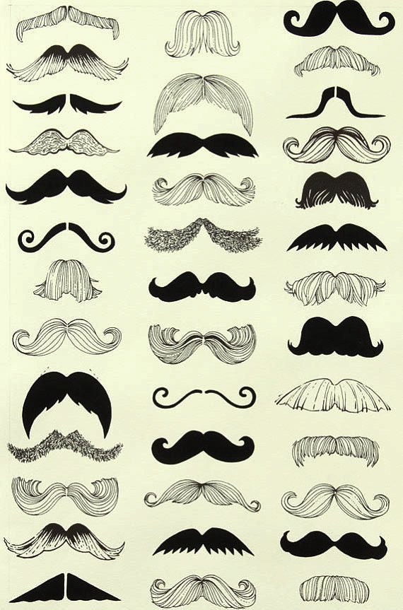 Fabric 1/2 Yard "WHERE'S MY STACHE" Mustache Alexander Henry Black Cream Quilting Sewing