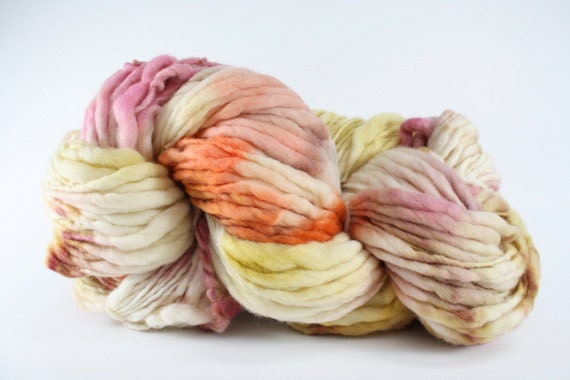 Thick and Thin Yarn Slub TTS Handdyed  Fine Merino 6649 Heirloom