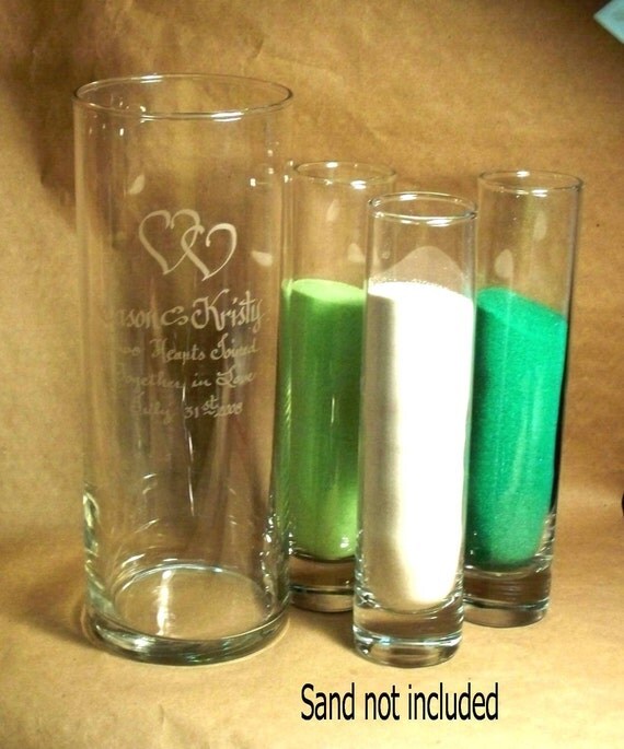 Personalized Unity Sand Ceremony Set Cylinder II