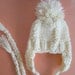 Baby Pom Pom Hat, Knit Baby Boy Hat, Baby Boy Ear Flap Hat