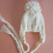 Baby Pom Pom Hat, Knit Baby Boy Hat, Baby Boy Ear Flap Hat