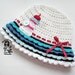 Crochet hat with lighthouse application - pdf pattern