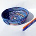 Medium Round Coiled Basket Bowl - Deep Ocean Reef
