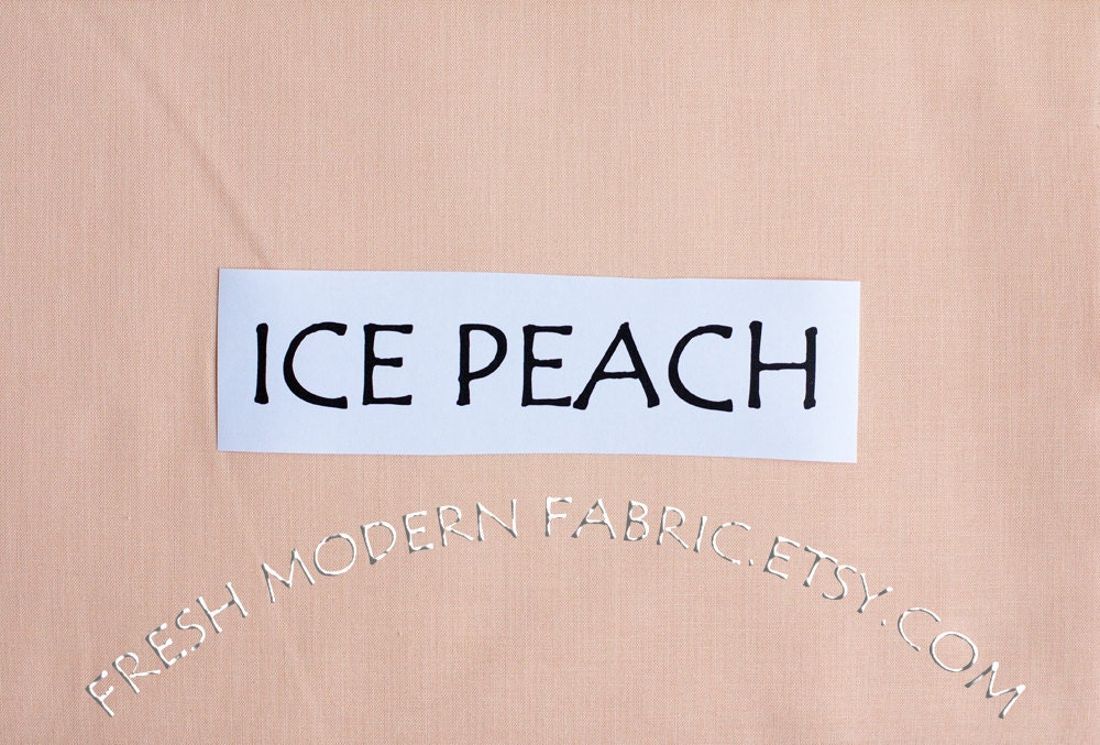 One Yard Ice Peach Kona Cotton Solid Fabric from Robert Kaufman