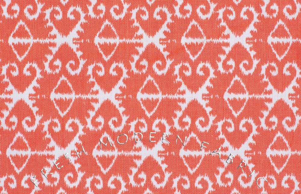 LAST PIECE Half Yard Spa Ikat in Coral, Spa Collection in Sorbet, Michael Miller Fabrics, 100% Cotton Fabric