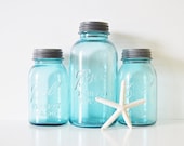 Aqua Mason Jar Collection - thewhitepepper