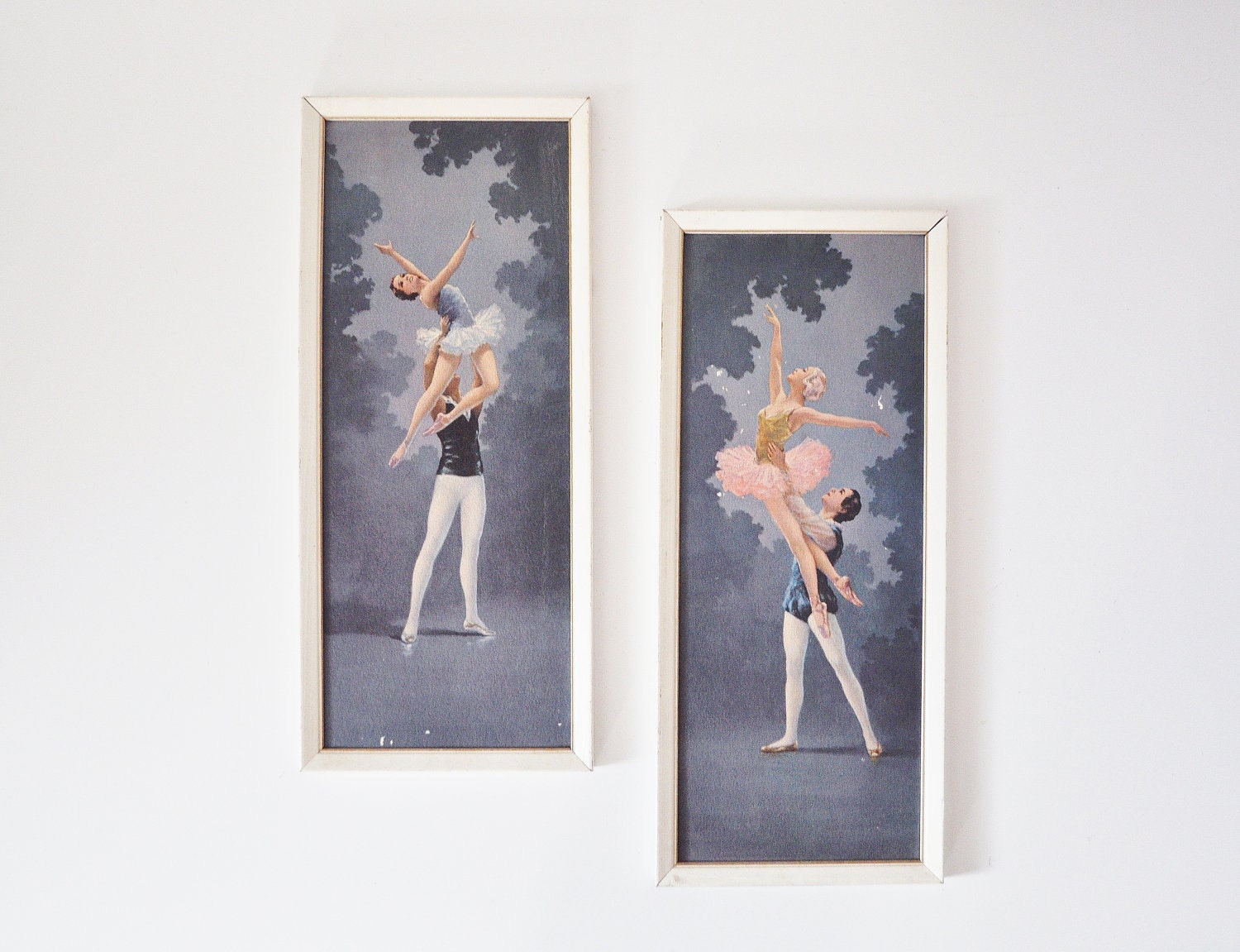 Framed Ballerina Prints - Mid-Century