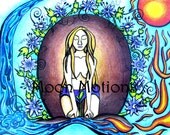 Art Print-Planting Seeds- 8x11- Print of Original- Mature