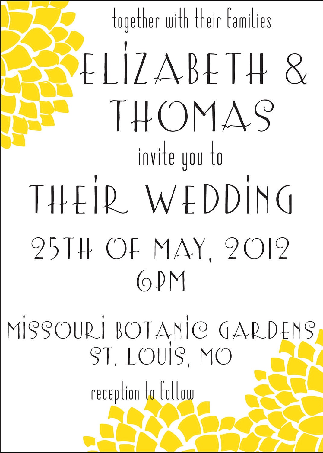 Petals Wedding Package- includes Save the Dates, Invitations and RSVP cards
