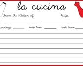 La Cucina Custom Recipe cards with salt and pepper
