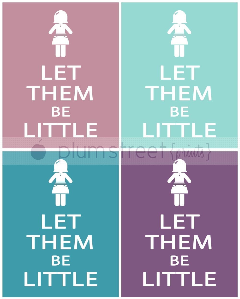 Paper Dolls - "Let Them Be Little" - Girl Version - 8x10 Printable Art