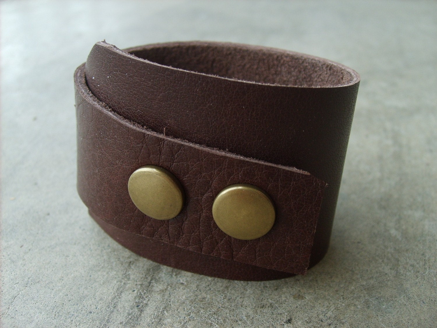 Handmade Leather Cuff -- ON SALE