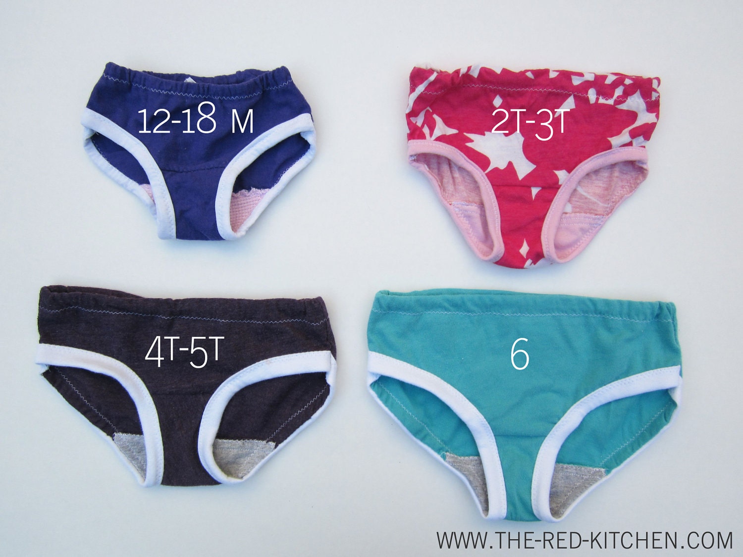 Undies Pattern -- Sewing Pattern for Underwear/Panties -- sizes 12 months-age 6 (For Boys & Girls) -- PDF Pattern and  Instructions