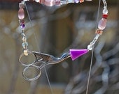Playful Purple, Purple Glass Bead Scissor Keeper