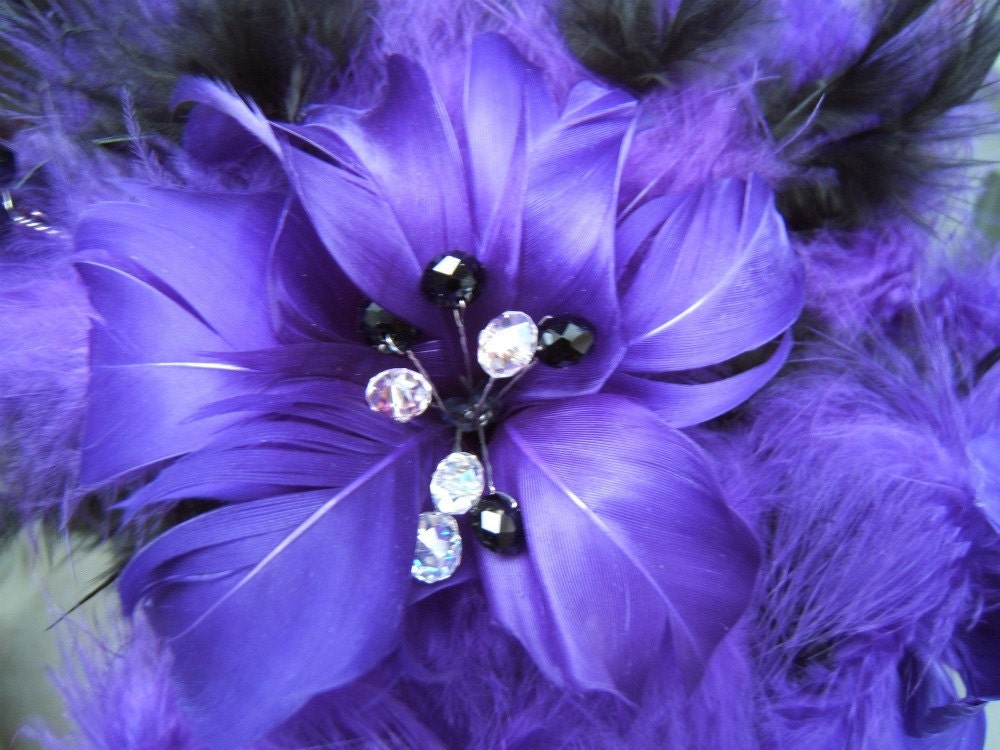 Royal Purple Feather Bouquet